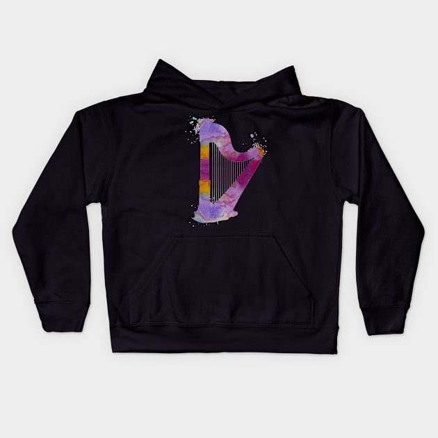 Harp Kids Hoodie by TheJollyMarten